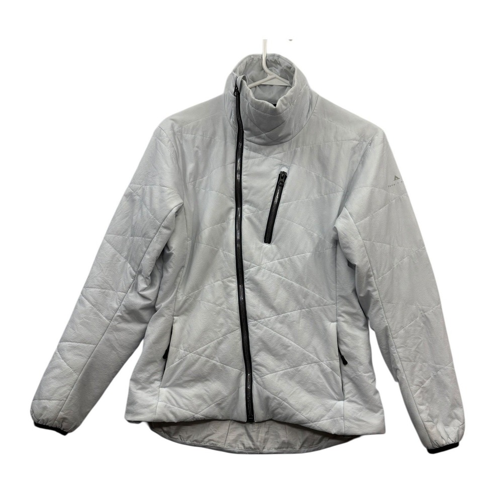 Basin and Range Silver Quilted Full Zip Jacket Lightweight Outdoor Gorpcore Coat